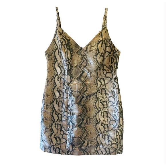 Topshop Snake Print Spagetti Strap Dress Size 6 NWT - Picture 2 of 8